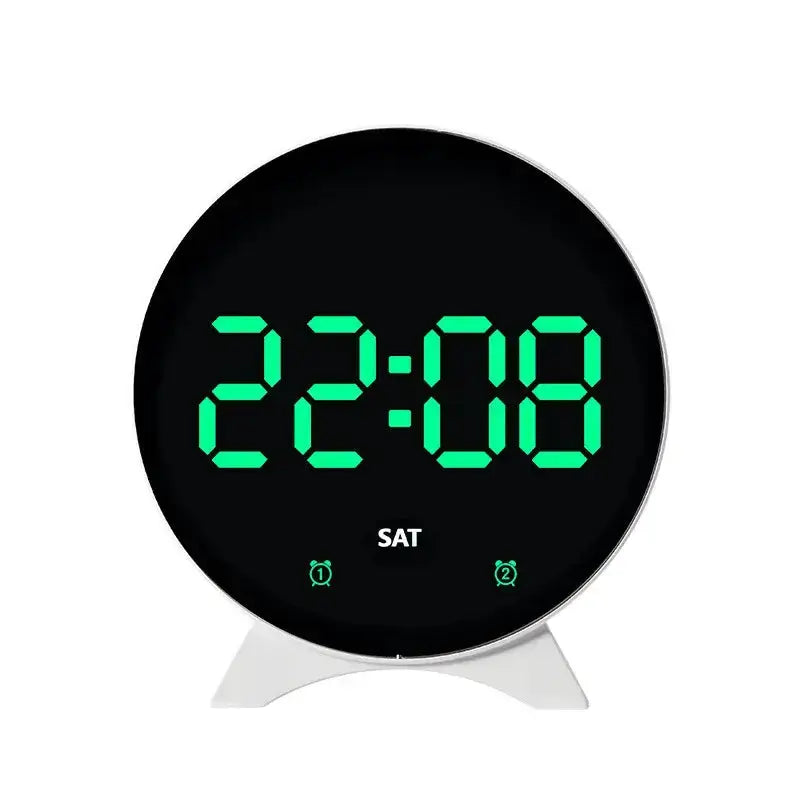 LED Digital Alarm Clock – Adjustable Brightness, Dual Alarms, Date & Temperature Display by Habicare