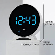 LED Digital Alarm Clock – Adjustable Brightness, Dual Alarms, Date & Temperature Display by Habicare