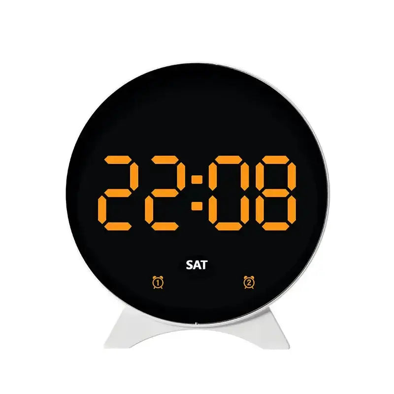 LED Digital Alarm Clock – Adjustable Brightness, Dual Alarms, Date & Temperature Display by Habicare