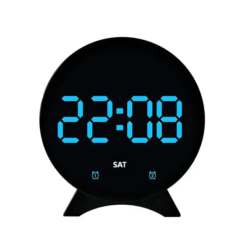 LED Digital Alarm Clock – Adjustable Brightness, Dual Alarms, Date & Temperature Display by Habicare