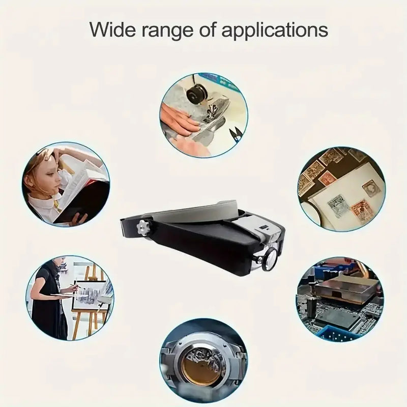LED Headband Magnifier Glasses by Habicare