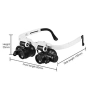 LED Magnifying Glasses – 8X/15X/23X Telescopic Watch & Jewlery Repair Loupe by Habicare