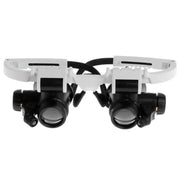 LED Magnifying Glasses – 8X/15X/23X Telescopic Watch & Jewlery Repair Loupe by Habicare