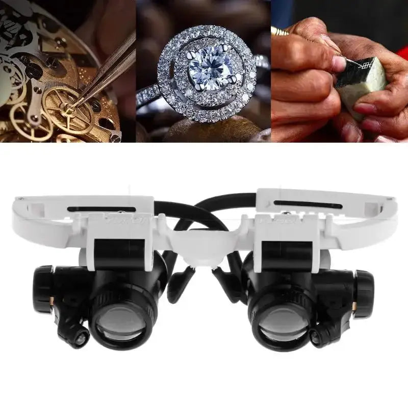 LED Magnifying Glasses – 8X/15X/23X Telescopic Watch & Jewlery Repair Loupe by Habicare
