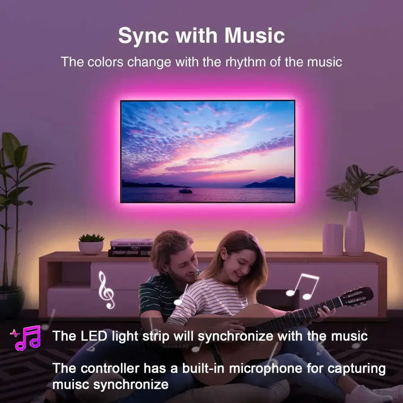 Smart LED Strip Lights with App & Music Sync by Habicare
