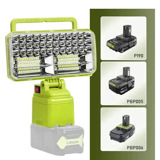 Cordless 4200LM LED Work Light Compatible with 18V Battery, USB & Type-C Floodlight Tool Only by Habicare