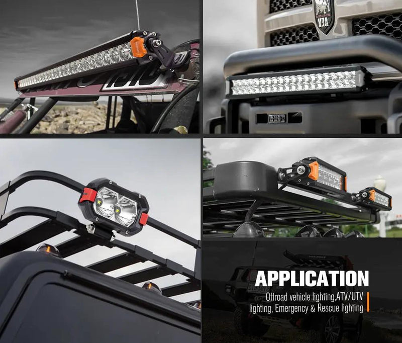 Lightfox 4inch LED Light Bar 1 Lux @ 393m IP68 4,600 Lumens by Kiwi Offroad
