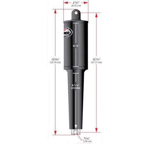 Lenco 102 XD [Extended] Actuator 24V image showing dimensions and specifications including stroke and lengths.