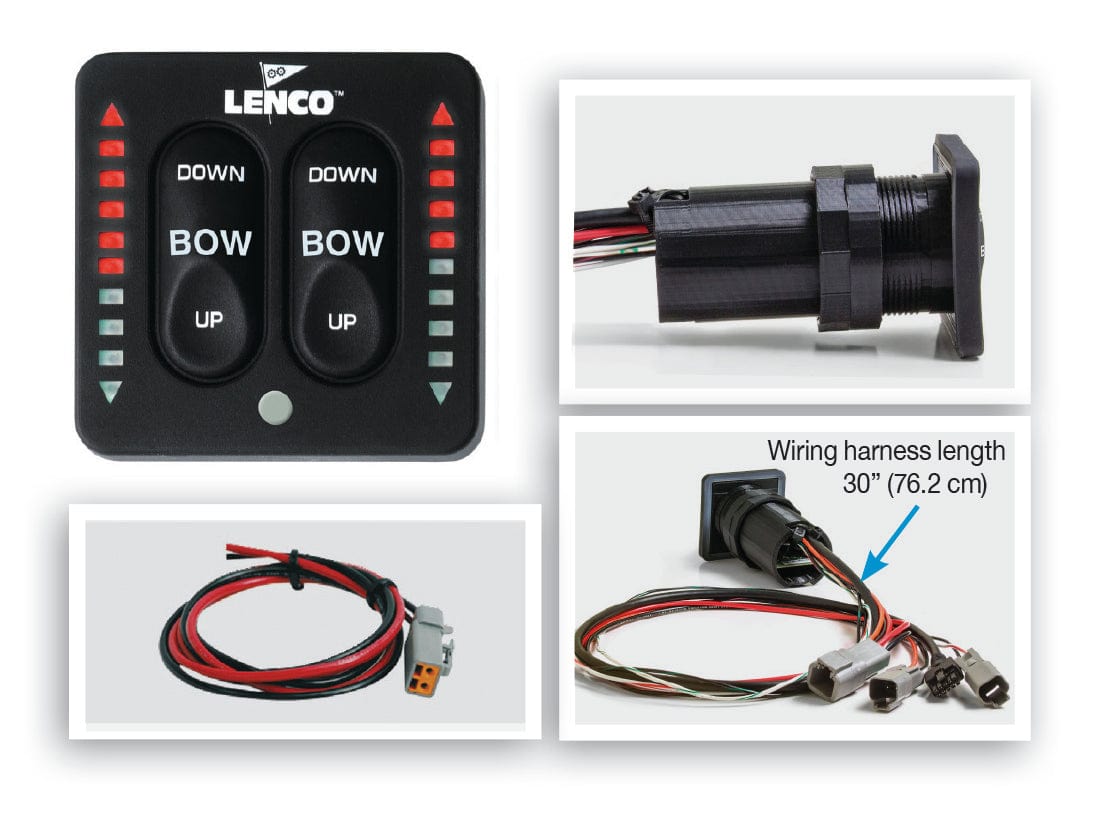 Lenco Lenco Trim Tabs Lenco LED Up/Down Switch Limited Depth Mounting