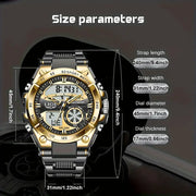 LIGE Men's Digital Sports Watch – LED Display, Quartz Movement, Stopwatch (4 designs available) by Habicare