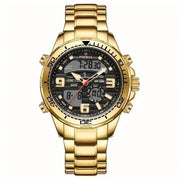 LIGE Men's Dual Display Watch – Stainless Steel Quartz (6 models available) by Habicare