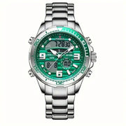 LIGE Men's Dual Display Watch – Stainless Steel Quartz (6 models available) by Habicare
