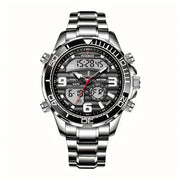 LIGE Men's Dual Display Watch – Stainless Steel Quartz (6 models available) by Habicare