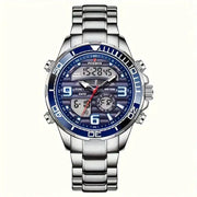 LIGE Men's Dual Display Watch – Stainless Steel Quartz (6 models available) by Habicare