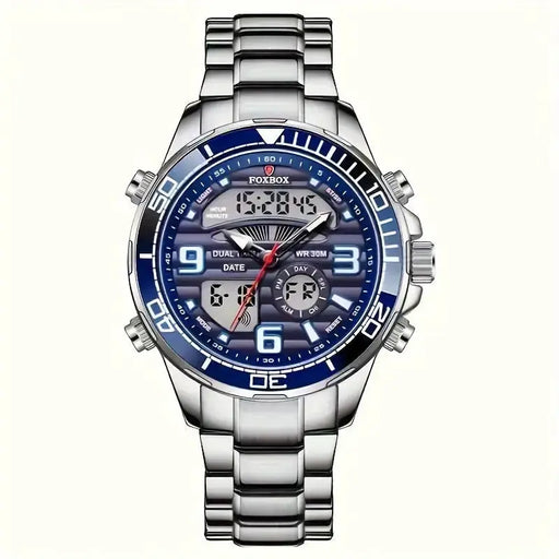 LIGE Men's Dual Display Watch – Stainless Steel Quartz (6 models available) by Habicare