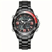 LIGE Men's Dual Display Watch – Stainless Steel Quartz (6 models available) by Habicare