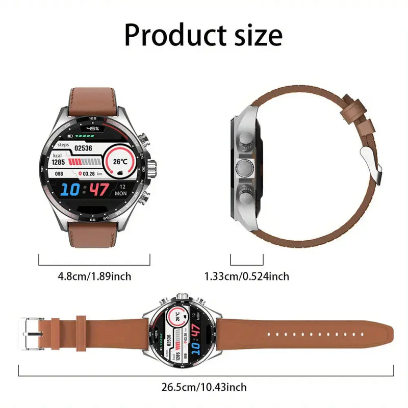 LIGE Men's Smart Watch – Touch Screen with Wireless Calls & Fitness Tracking (6 designs available) by Habicare