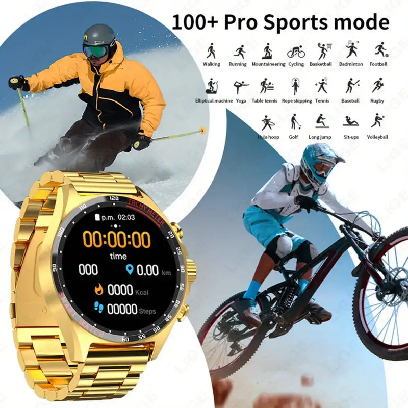 LIGE Men's Smart Watch – Touch Screen with Wireless Calls & Fitness Tracking (6 designs available) by Habicare