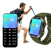LIGE Men's Smartwatch – 2.01" Large Screen with Flashlight, Weather Alerts by Habicare