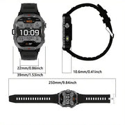 LIGE Men's Smartwatch – 2.01" Large Screen with Flashlight, Weather Alerts by Habicare