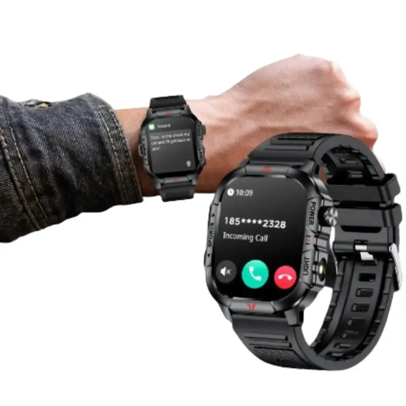 LIGE Men's Smartwatch – 2.01" Large Screen with Flashlight, Weather Alerts by Habicare