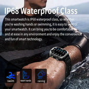 LIGE Men's Smartwatch – 2.01" Large Screen with Flashlight, Weather Alerts by Habicare