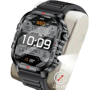 LIGE Men's Smartwatch – 2.01" Large Screen with Flashlight, Weather Alerts by Habicare