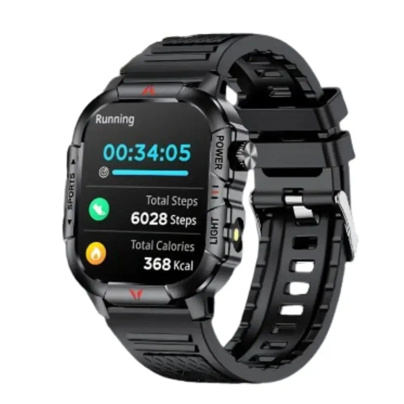 LIGE Men's Smartwatch – 2.01" Large Screen with Flashlight, Weather Alerts by Habicare