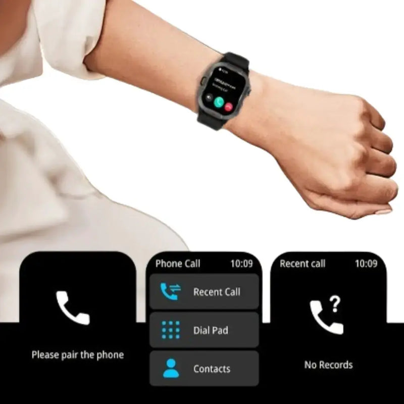 LIGE Men's Smartwatch – 2.01" Large Screen with Flashlight, Weather Alerts by Habicare