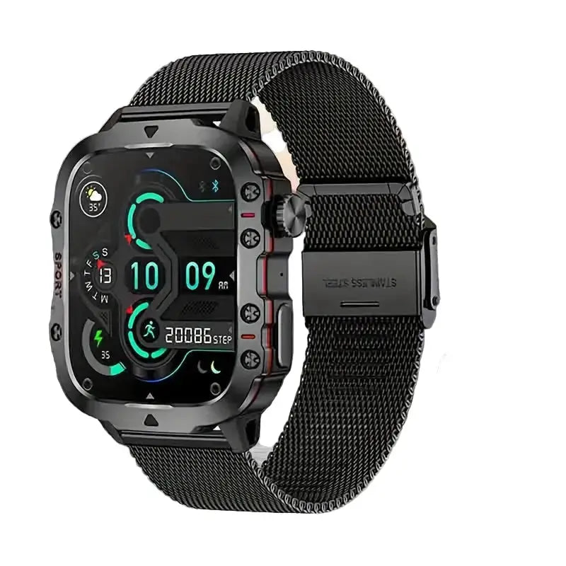 LIGE Men's Smartwatch – Voice Assistant, Breathing Exercises, Raise-to-Wake Screen (4 colours available) by Habicare