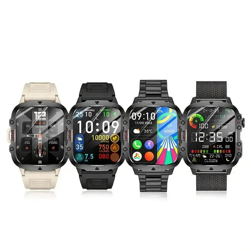 LIGE Men's Smartwatch – Voice Assistant, Breathing Exercises, Raise-to-Wake Screen (4 colours available) by Habicare