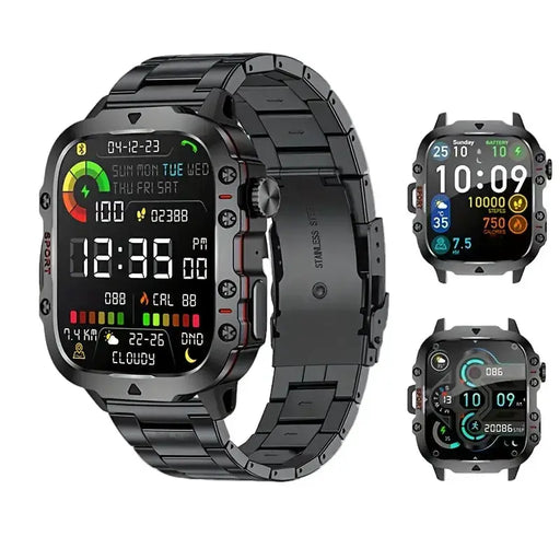LIGE Men's Smartwatch – Voice Assistant, Breathing Exercises, Raise-to-Wake Screen (4 colours available) by Habicare
