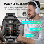 LIGE Men's Smartwatch – Voice Assistant, Breathing Exercises, Raise-to-Wake Screen (4 colours available) by Habicare