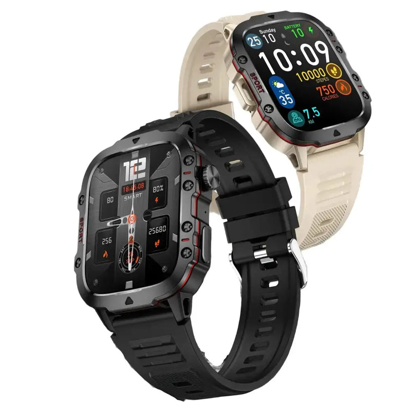 LIGE Men's Smartwatch – Voice Assistant, Breathing Exercises, Raise-to-Wake Screen (4 colours available) by Habicare