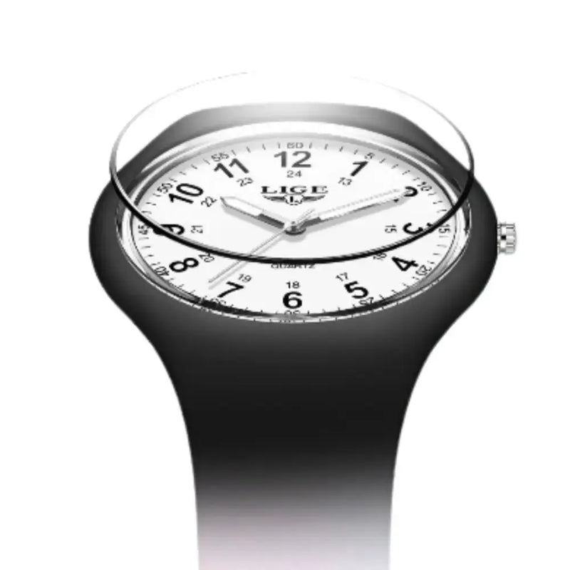 LIGE Minimalist Silicone Quartz Watch – Unisex Design (Available in Multiple Colour Combinations) by Habicare