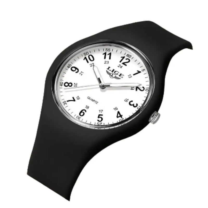 LIGE Minimalist Silicone Quartz Watch – Unisex Design (Available in Multiple Colour Combinations) by Habicare