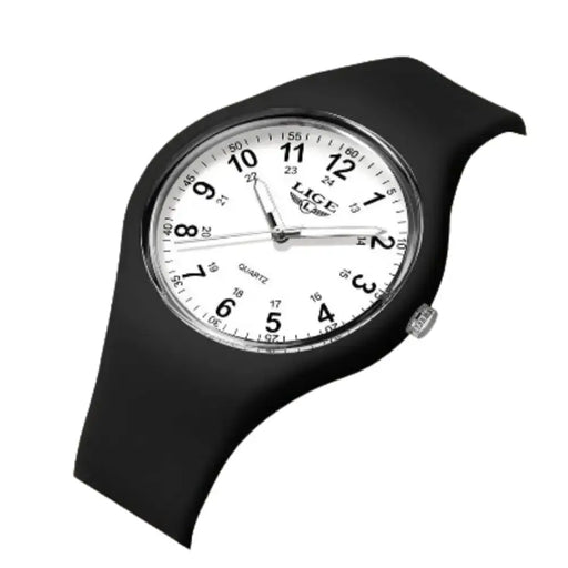LIGE Minimalist Silicone Quartz Watch – Unisex Design (Available in Multiple Colour Combinations) by Habicare