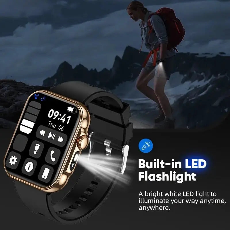 LIGE Outdoor Smart Watch – Large HD Screen, AI Voice Assistant by Habicare