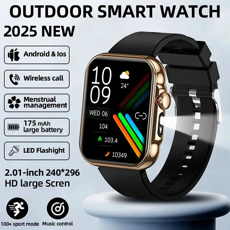 LIGE Outdoor Smart Watch – Large HD Screen, AI Voice Assistant by Habicare