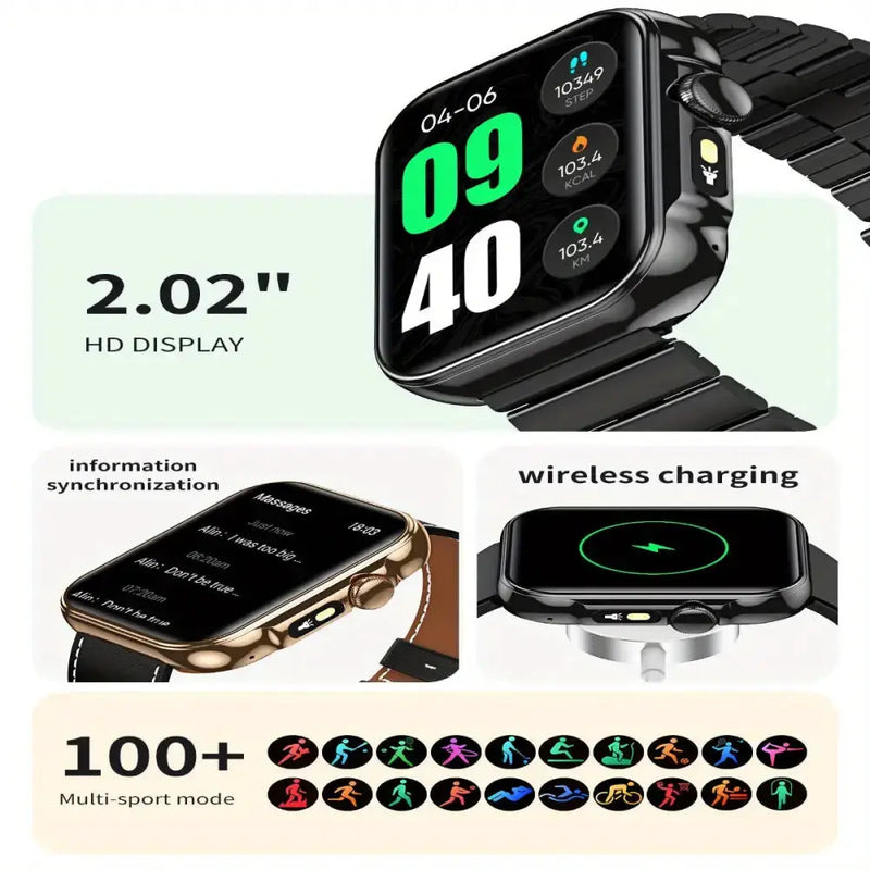 LIGE Outdoor Smart Watch – Large HD Screen, AI Voice Assistant by Habicare