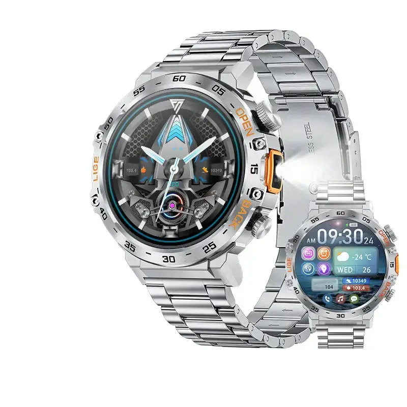 LIGE Outdoor Smartwatch – HD Screen, LED Flashlight, 290mAh Battery (6 types available) by Habicare
