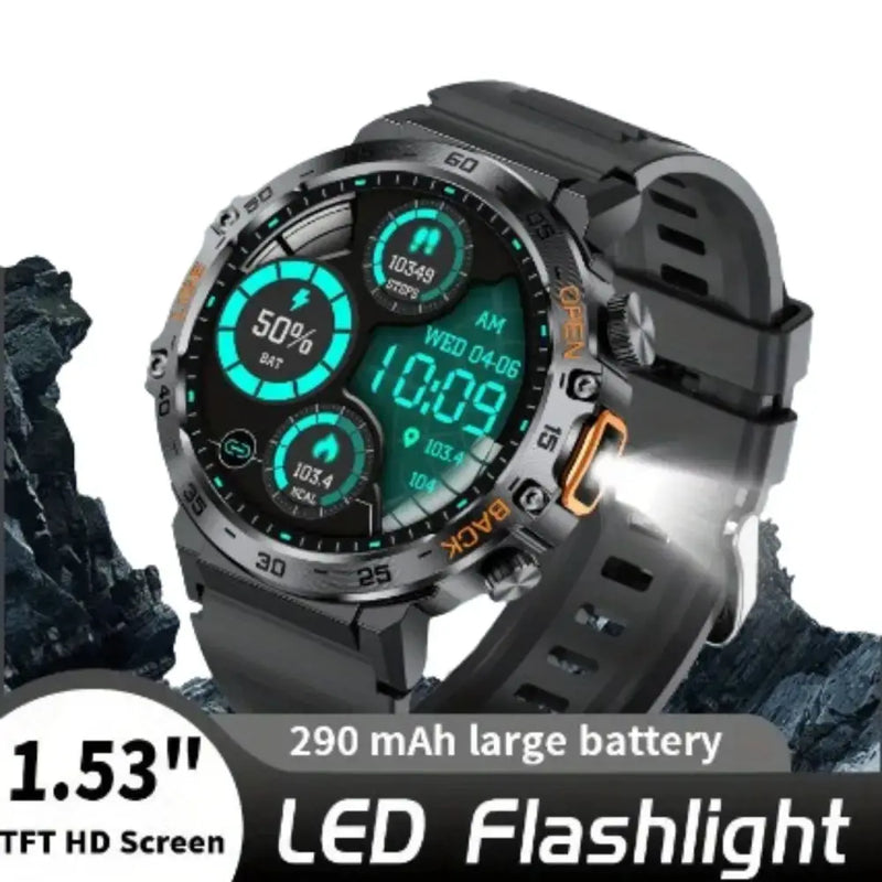 LIGE Outdoor Smartwatch – HD Screen, LED Flashlight, 290mAh Battery (6 types available) by Habicare