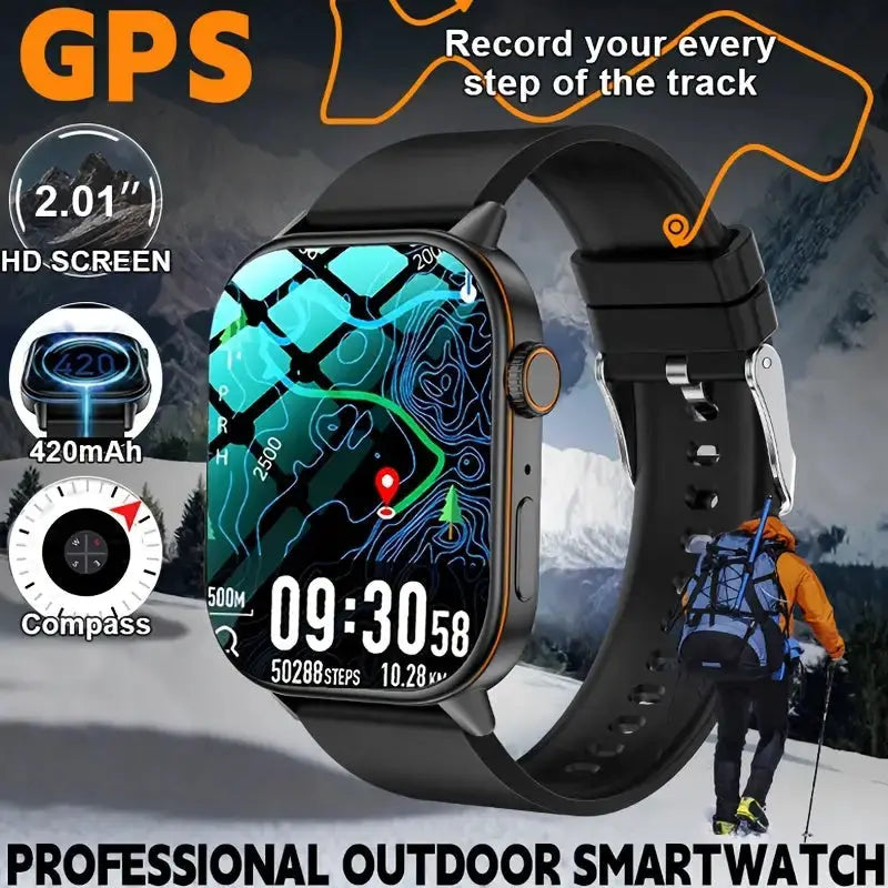 LIGE Outdoor Smartwatch – Large Screen with Compass & Music (10 different styles available) by Habicare