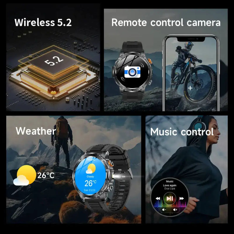 LIGE Smart Sports Watch – 1.7" HD Screen, 15-Day Battery, Wireless Calls (6 designs available) by Habicare