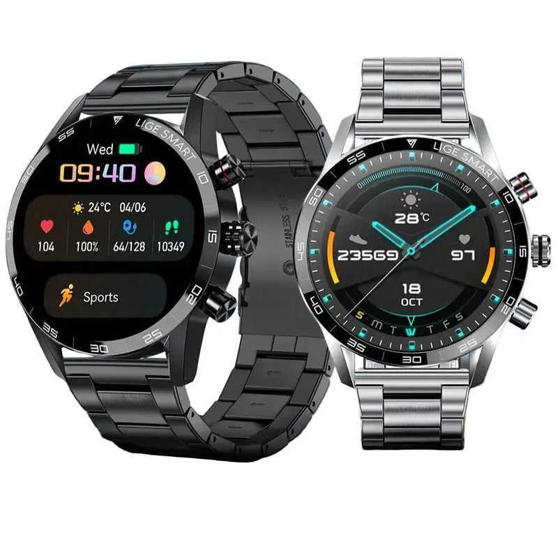 LIGE Smart Watch – 1.32" Full Touch Screen with Call Reminder, Fitness & Life Tracking (available in Black & Silver) by Habicare
