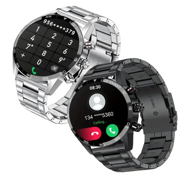 LIGE Smart Watch – 1.32" Full Touch Screen with Call Reminder, Fitness & Life Tracking (available in Black & Silver) by Habicare