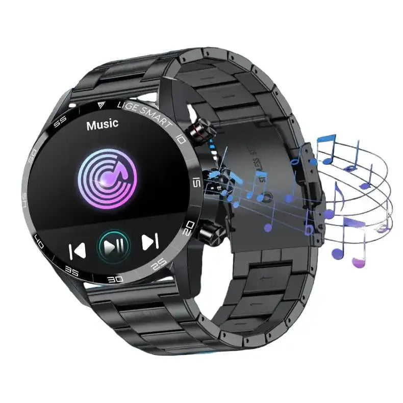 LIGE Smart Watch – 1.32" Full Touch Screen with Call Reminder, Fitness & Life Tracking (available in Black & Silver) by Habicare