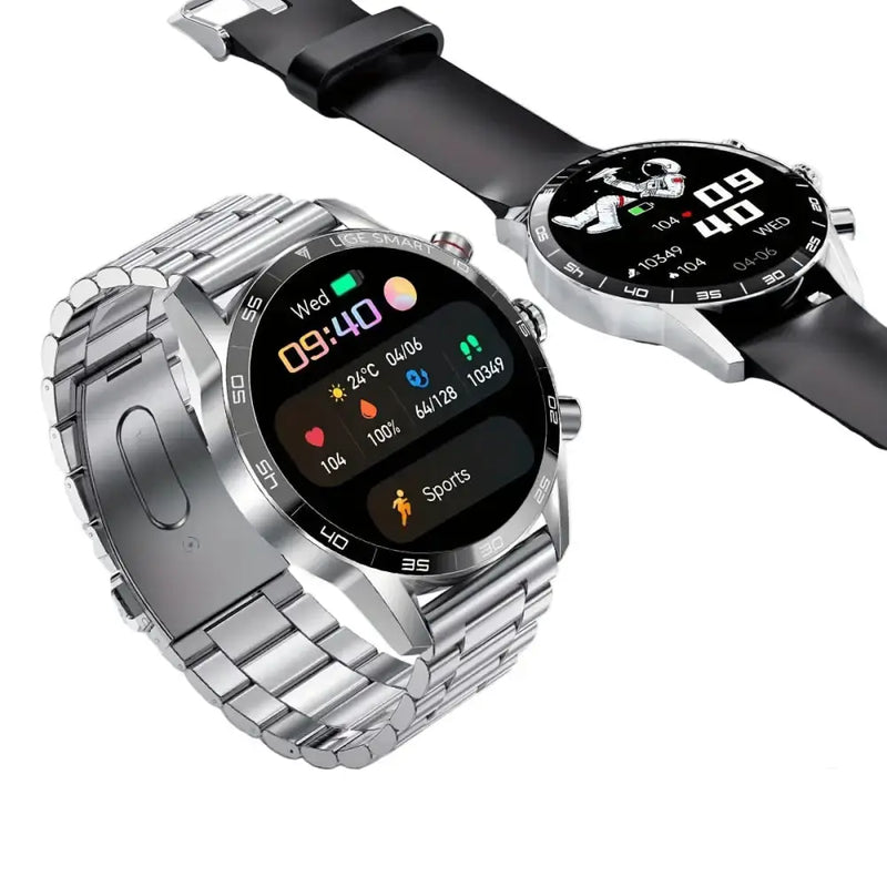 LIGE Smart Watch – 1.32" Full Touch Screen with Call Reminder, Fitness & Life Tracking (available in Black & Silver) by Habicare