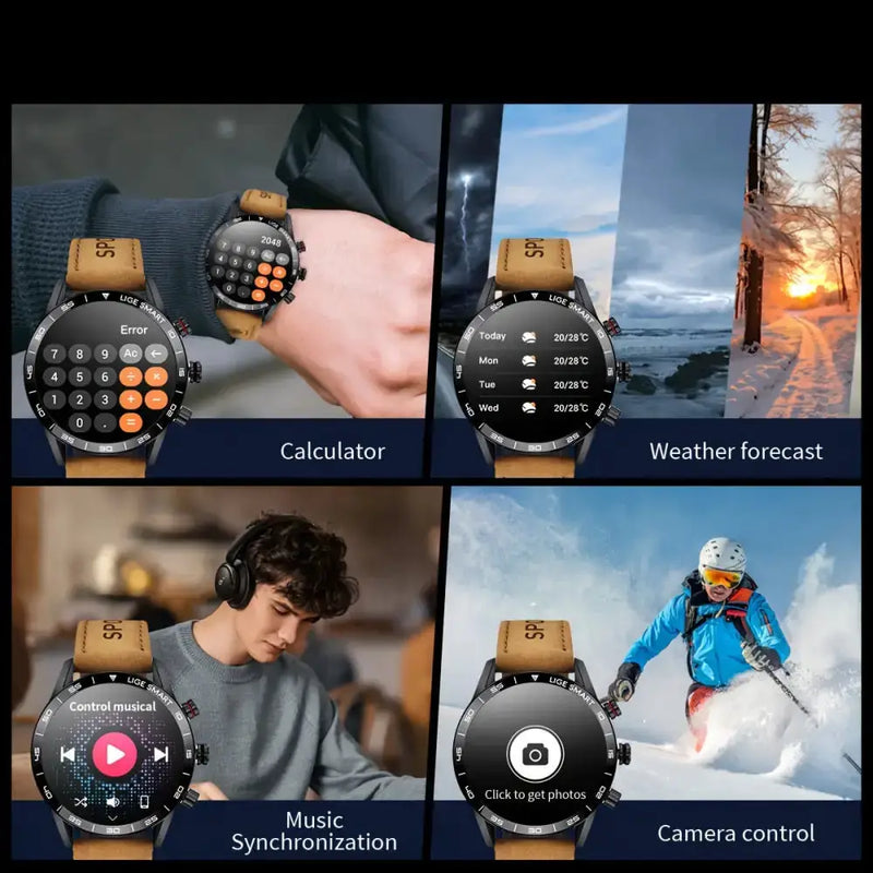 LIGE Smart Watch – Full Touch Screen with Wireless Calls (4 different types available) by Habicare