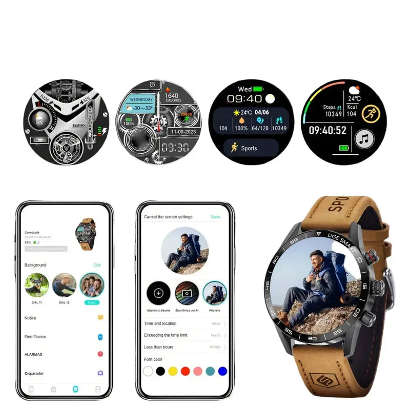 LIGE Smart Watch – Full Touch Screen with Wireless Calls (4 different types available) by Habicare